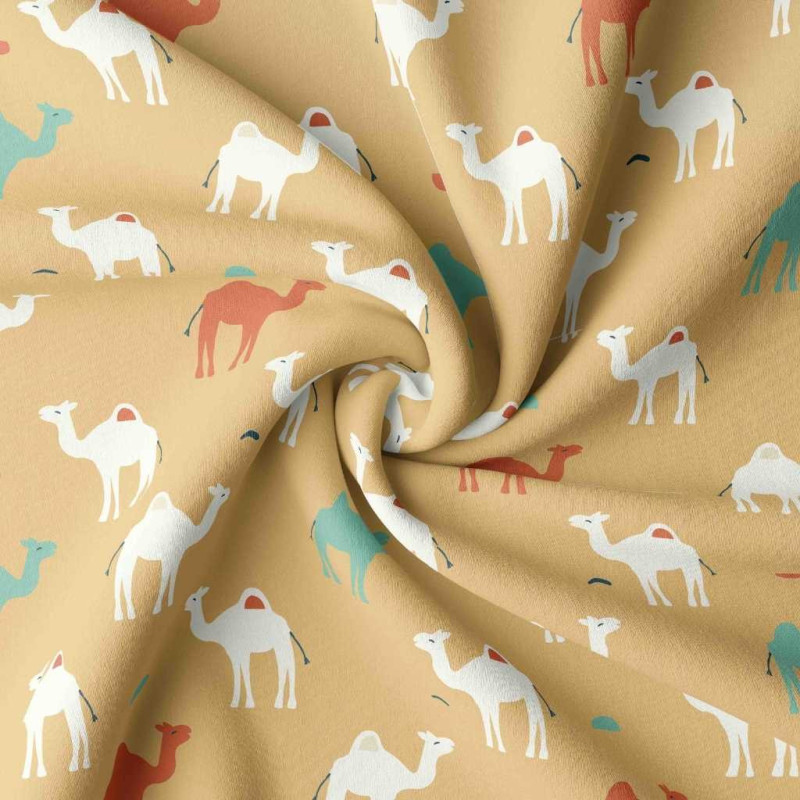 Algodón estampado CHAMEAU Avellana / Multicolor vintage